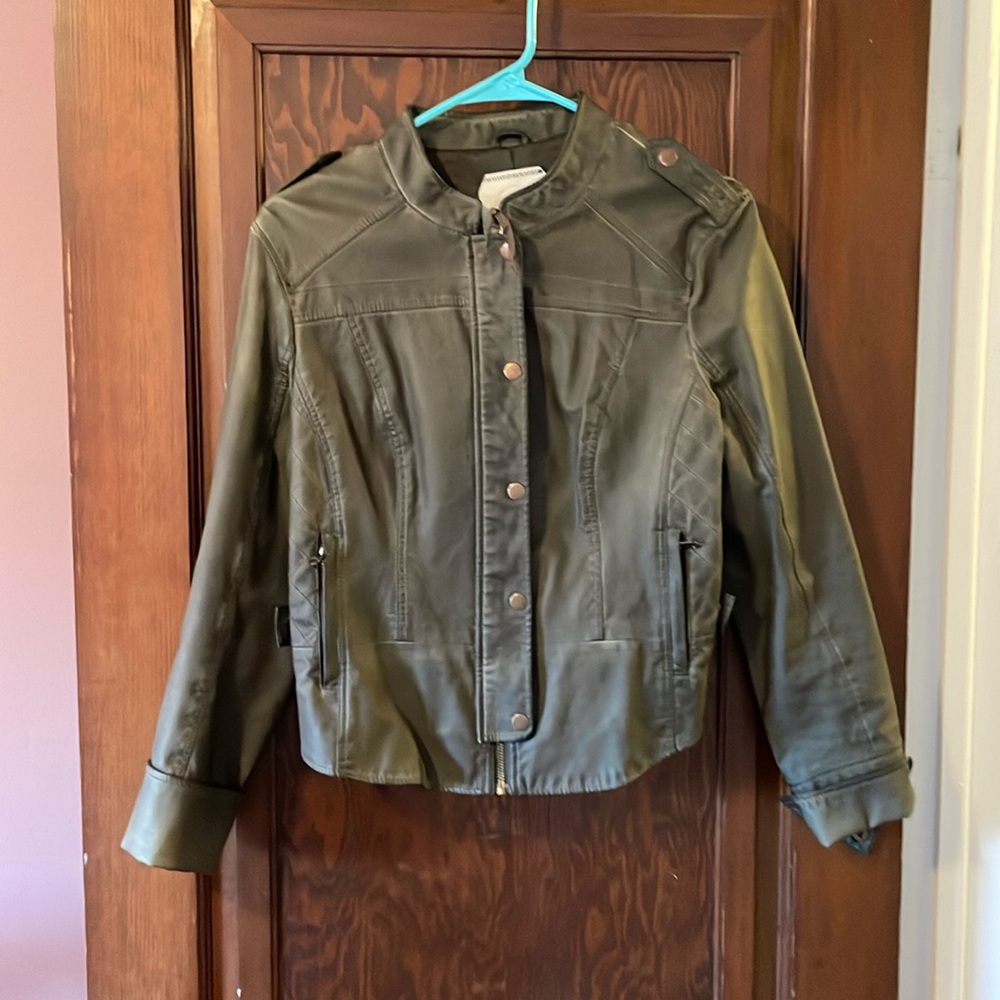 Anthropologie dark green jacket M